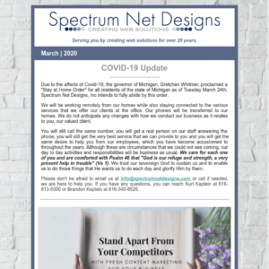 3.26.20 Spectrum Newsletter Image
